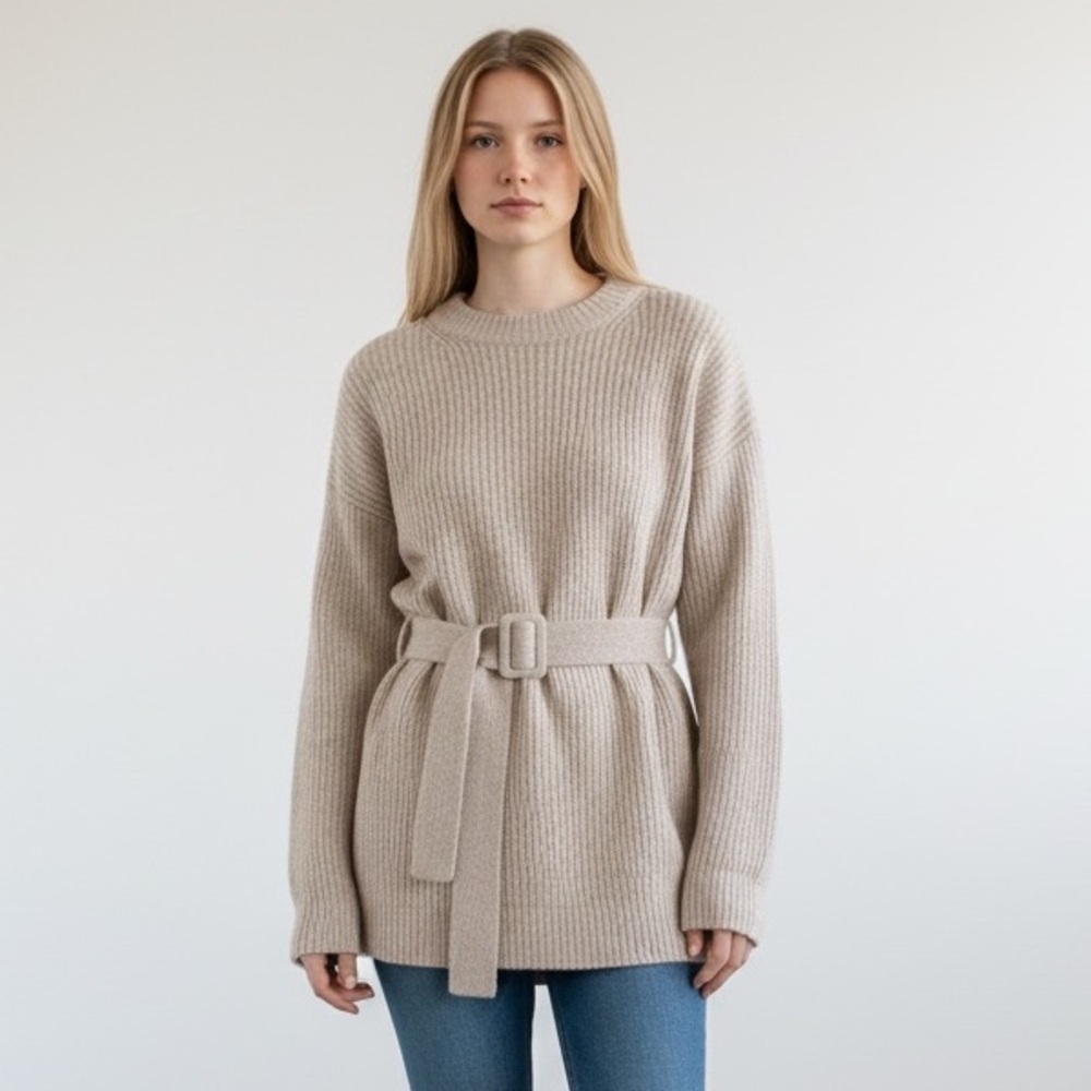 Aritzia Babaton Alpaca-Blend Belted Sweater – NWOT (Oversized Fit)